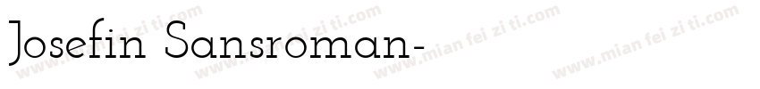 Josefin Sansroman字体转换